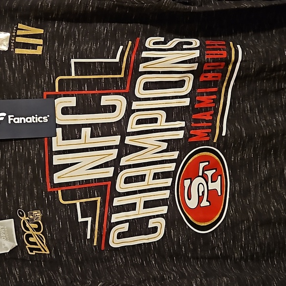 NWT NFL Fanatics San Francisco NFC Champions Miami Bound Long Sleeve Tshirt L - Picture 2 of 7